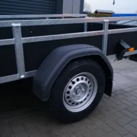 Tieflader 255x133cm 1350kg gebremst Holz Anhänger – Bild 3