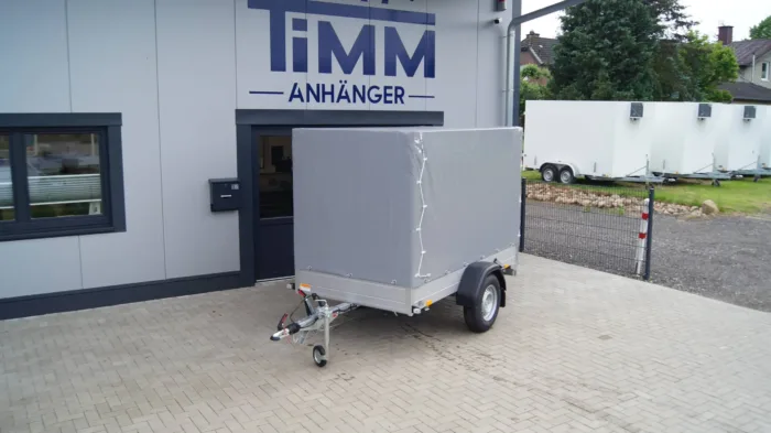 Tieflader 255x133cm 1350kg Hochplane grau 140cm