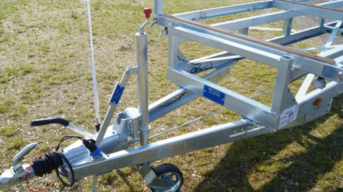 Langmaterialanhänger Rohranhänger Hochlader 10m 2700kg – Bild 10